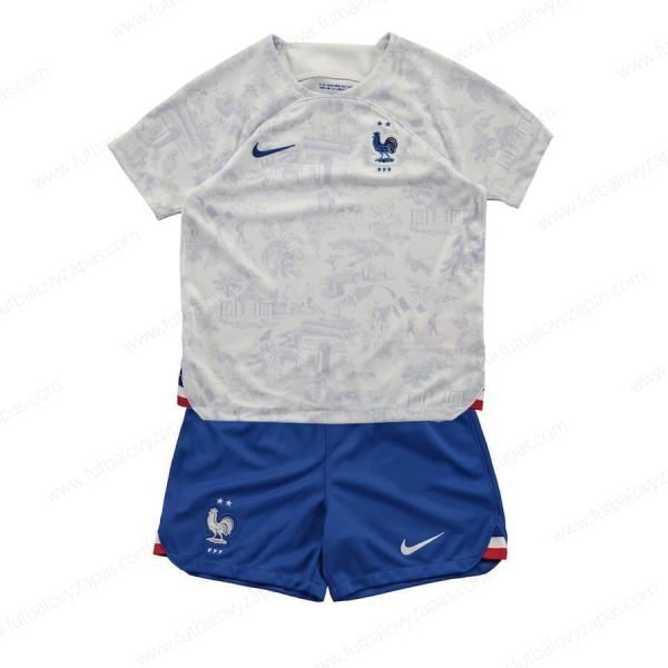Futbalové tričko Francúzsko Vonkajšia Detská futbalová súprava 2022