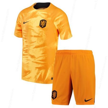 Futbalové tričko Holandsko Domáca Detská futbalová súprava 2022