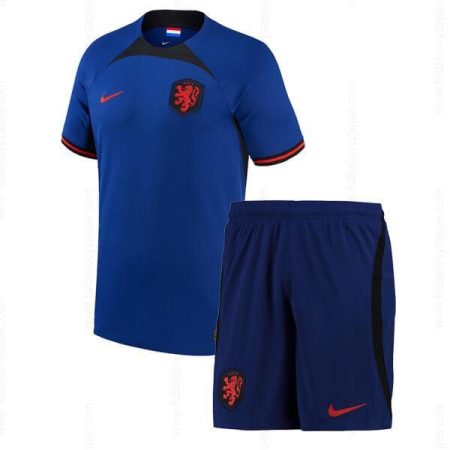 Futbalové tričko Holandsko Vonkajšia Detská futbalová súprava 2022