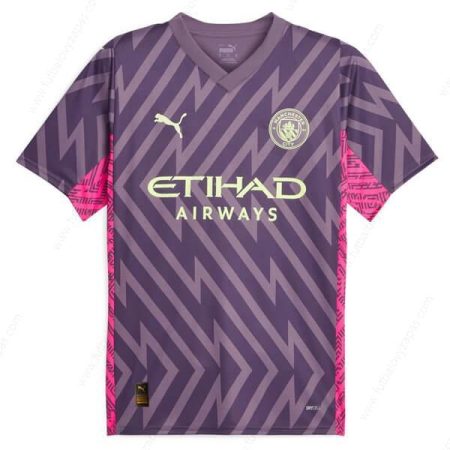 Futbalové tričko Manchester City Brankár Futbalové košele 23/24 – Fialová