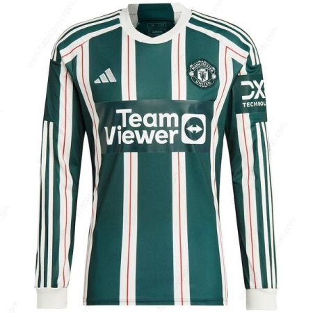 Futbalové tričko Manchester United Vonkajšia Long Sleeve Futbalové košele 23/24