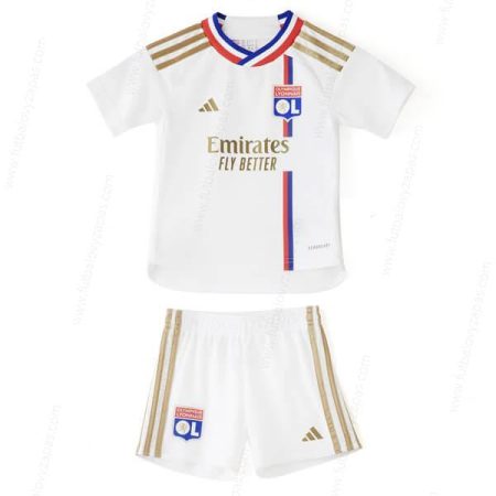 Futbalové tričko Olympique Lyon Domáca Detská futbalová súprava 23/24