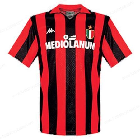Futbalové tričko Retro AC Milan Domáca Futbalové košele 1989
