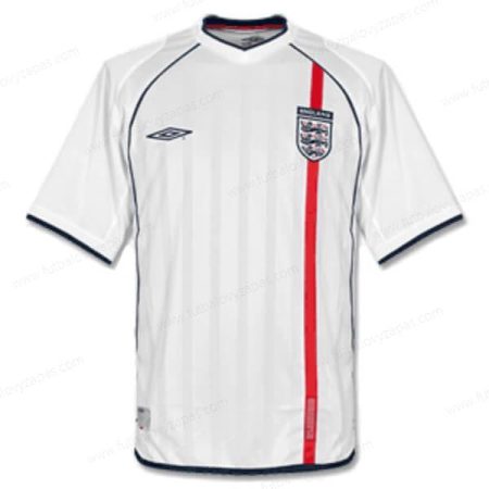 Futbalové tričko Retro Anglicko Domáca Futbalové košele 2002