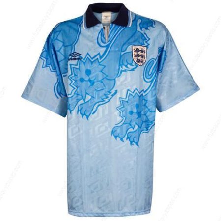 Futbalové tričko Retro Anglicko Tretia Futbalové košele 1992