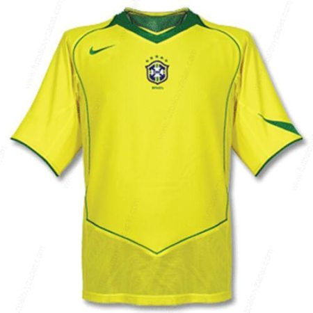 Futbalové tričko Retro Brazília Domáca Futbalové košele 2004