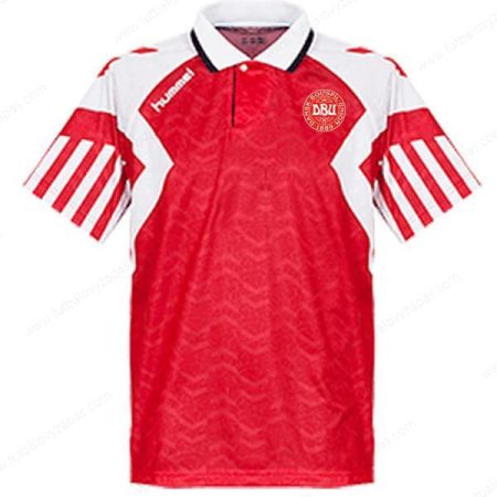 Futbalové tričko Retro Dánsko Domáca Futbalové košele 92
