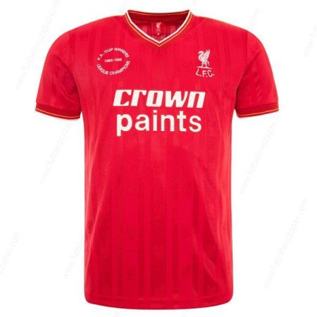 Futbalové tričko Retro Liverpool Domáca Double Winners Futbalové košele 85/86