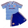 Futbalové tričko Retro Manchester United Vonkajšia Detská futbalová súprava 90/92