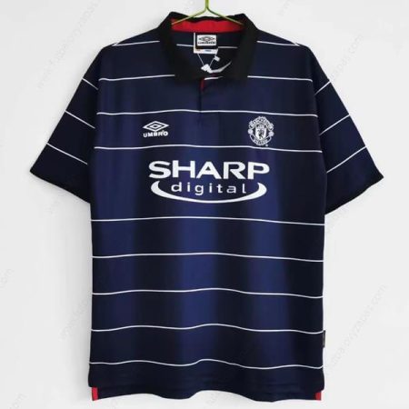 Futbalové tričko Retro Manchester United Vonkajšia Futbalové košele 99/00