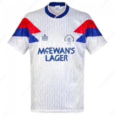 Futbalové tričko Retro Rangers Vonkajšia Futbalové košele 90/91