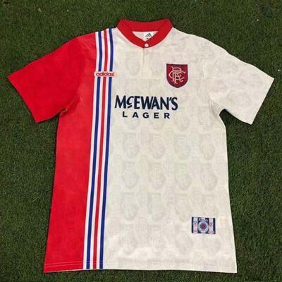 Futbalové tričko Retro Rangers Vonkajšia Futbalové košele 96/97
