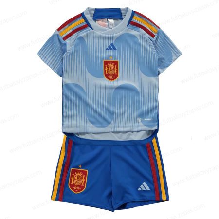 Futbalové tričko Španielsko Vonkajšia Detská futbalová súprava 2022