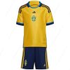 Futbalové tričko Švédsko Domáca Detská futbalová súprava 2022
