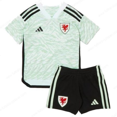 Futbalové tričko Wales Vonkajšia Detská futbalová súprava 2023
